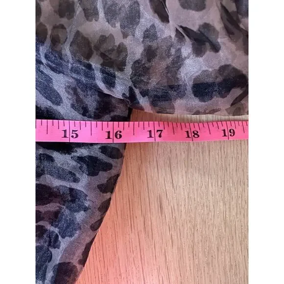 Missguided Women Leopard Puff Sleeve Lace Up Milkmaid Playsuit Size Us 2 2620 - Picture 4 of 8